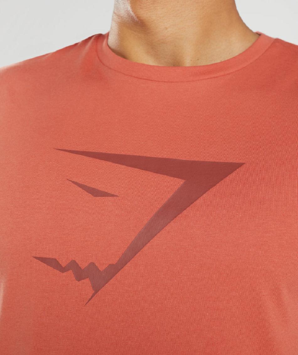 Gymshark Sharkhead Infill Muške T Shirts Crvene | HR 2500LIS